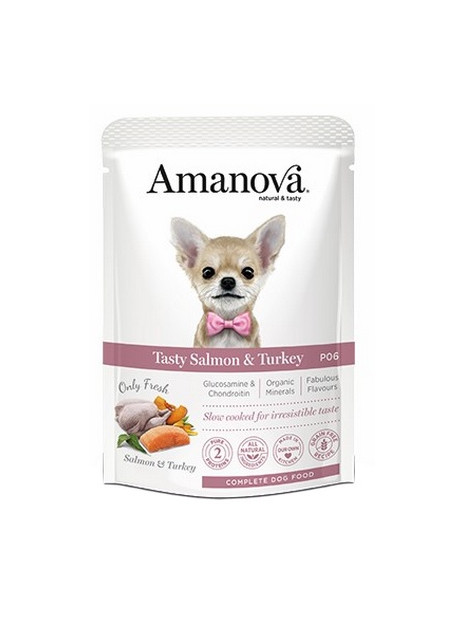 Amanova Dog Adult Tasty Salmon & Turkey - łosoś i indyk saszetka 100g [P06]