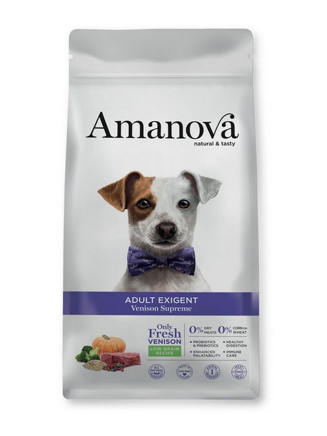 Amanova Dog Adult Exigent Venison - dziczyzna 10kg
