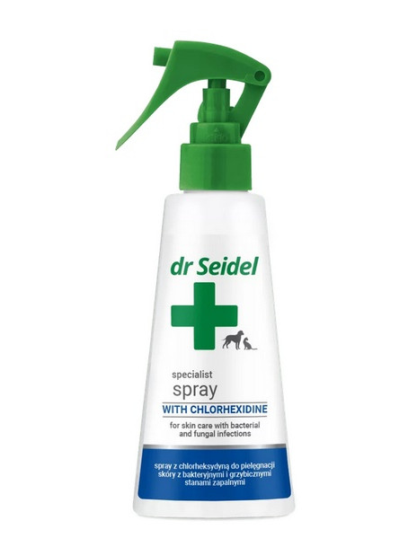 Dr Seidel Spray z chlorheksydyną - do skóry z bakteryjnymi i grzybiczymi stanami zapalnymi 100ml