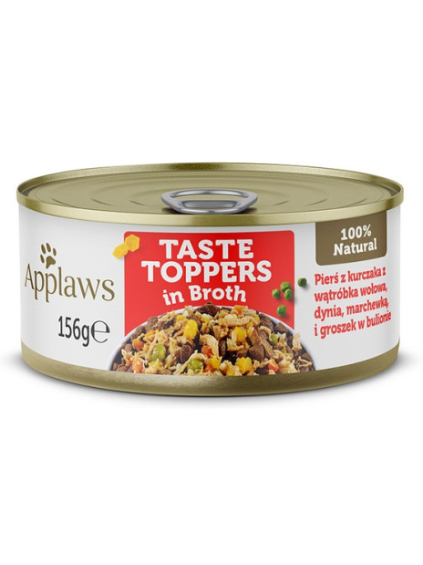 Applaws Dog Taste Toppers puszka z kurczakiem, wątrobą wołową i warzywami 156g