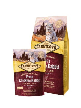 Carnilove Cat Fresh Chicken & Rabbit Gourmand - kurczak i królik 400g