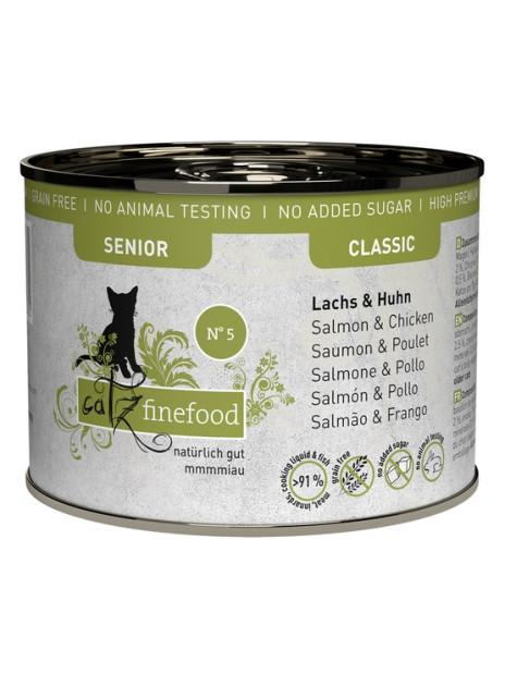 Catz Finefood Classic Senior N.05 Łosoś i kurczak puszka 200g