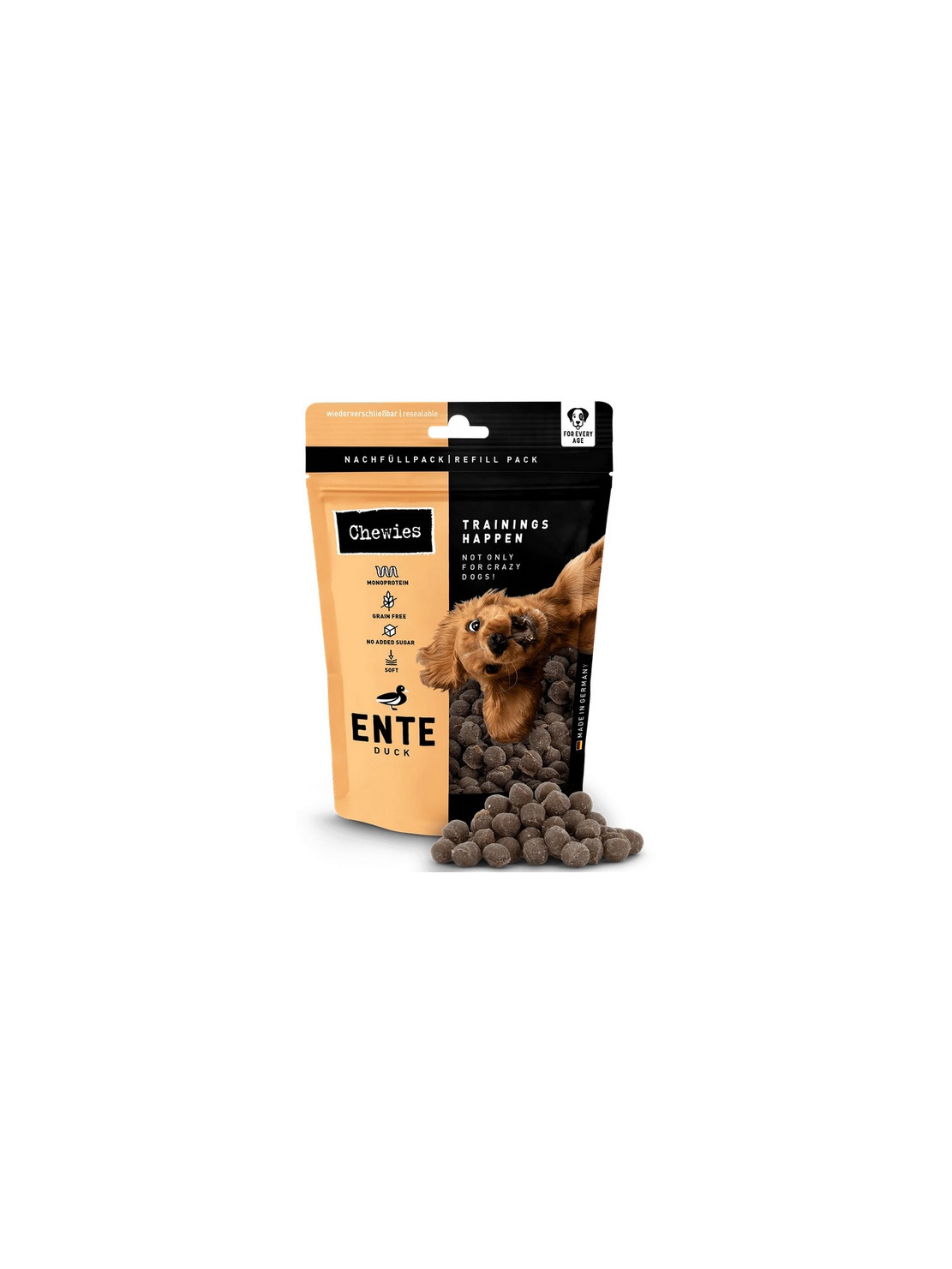 Chewies Trainings-Happen Kaczka monobiałkowe, bezzbożowe wiaderko 175g