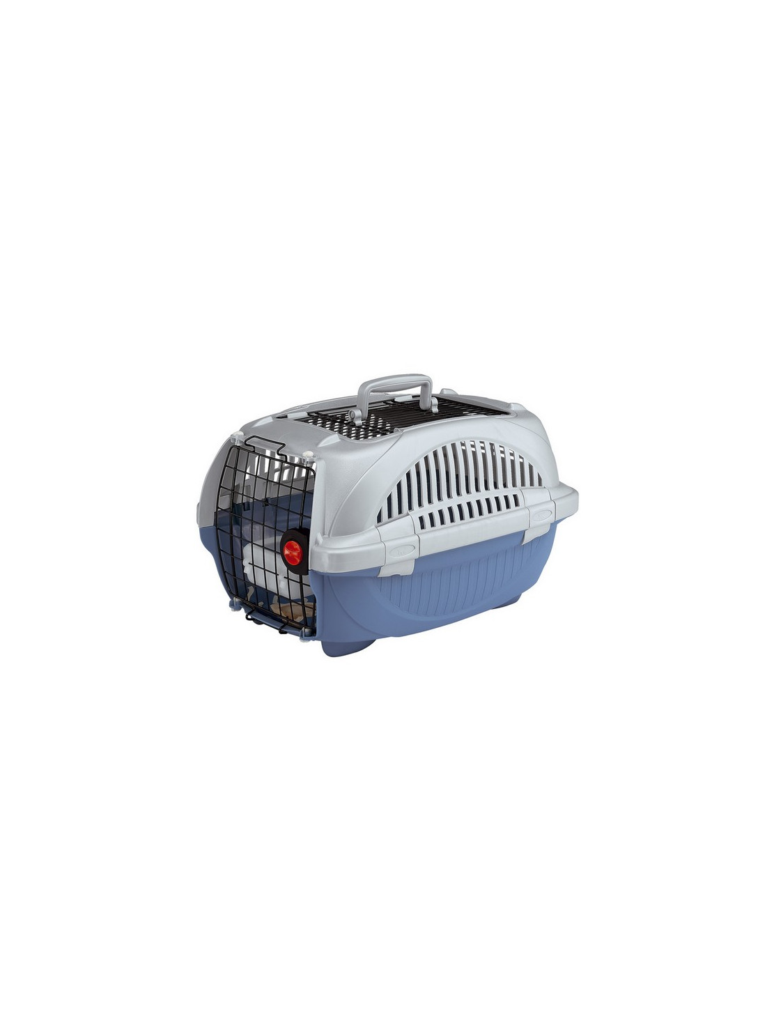 Ferplast Atlas Deluxe 20 Open - transporter z otwieranym sufitem srebrno-niebieski [73040899]
