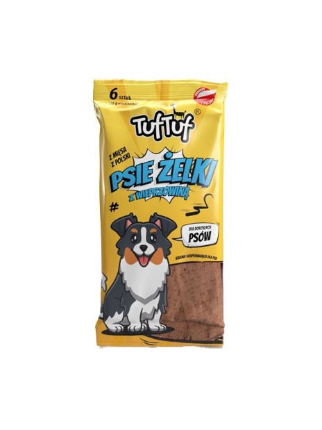 TUF TUF Psie Żelki - Paski z wieprzowiną 6szt