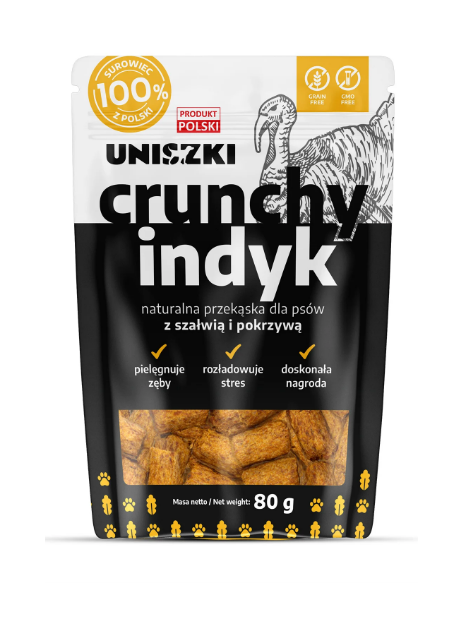 Crunchy indyk – Szałwia Pokrzywa Uniszki 80g
