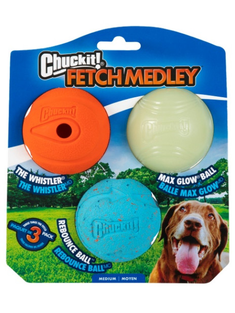 Chuckit! Fetch Medley Medium 3pak [520520]