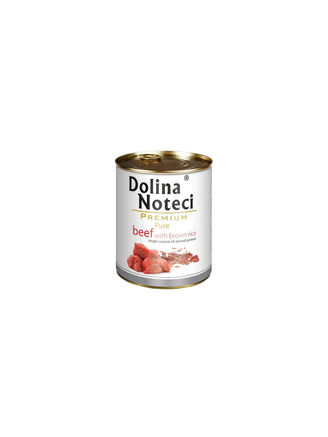 Dolina Noteci Premium Pies Pure Wołowina i ryż puszka 800g