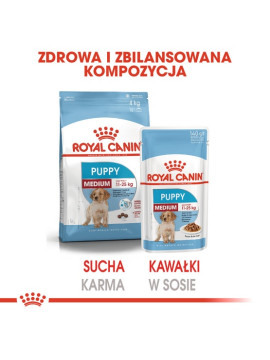Royal Canin Medium Puppy karma mokra w sosie dla szczeniąt, od 2 do 12 miesiąca, ras średnich 140g
