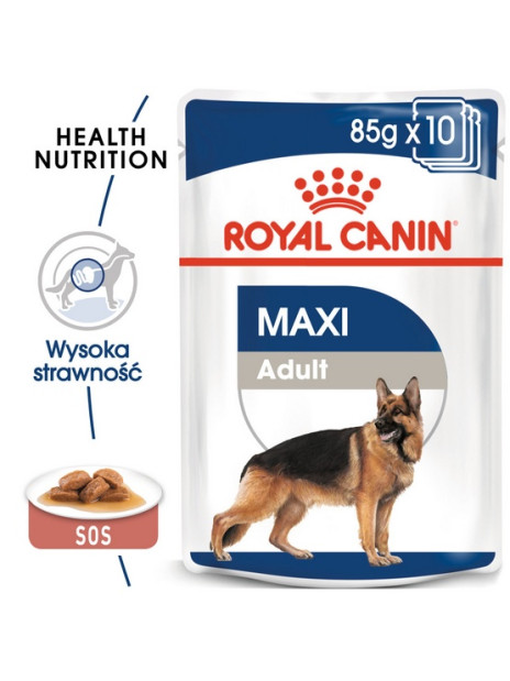 Royal Canin Maxi Adult karma mokra w sosie dla psów dorosłych, do 5 roku życia, ras dużych saszetka 140g