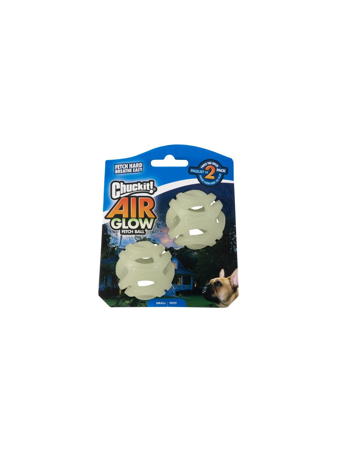 Chuckit! Max Glow Air Fetch Ball Small 2pak [36188]