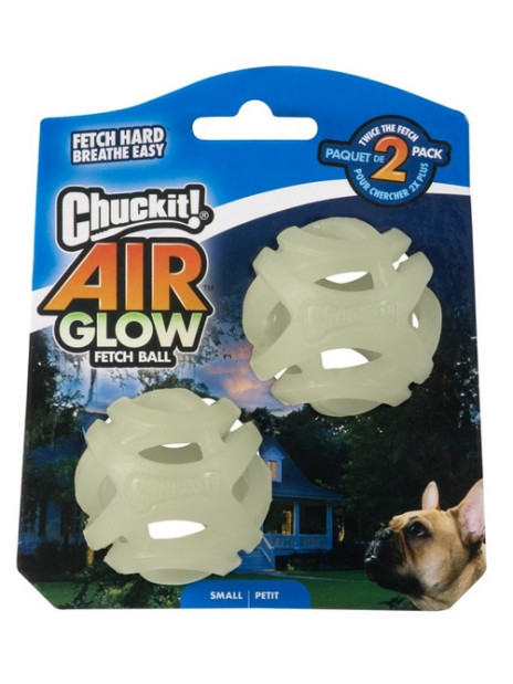 Chuckit! Max Glow Air Fetch Ball Small 2pak [36188]
