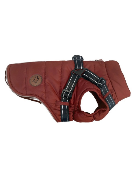 Zolux Kurtka puchowa z szelkami dla psa R.45 ceglasta