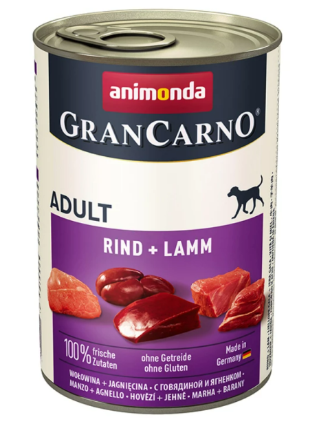Animonda GranCarno Adult z Wołowiną i jagnięciną 400g