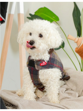 Zolux Kurtka w kratę dla psa Cheverny R.50 brązowa