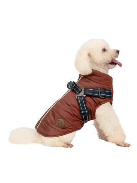 Zolux Kurtka puchowa z szelkami dla psa R.35 ceglasta