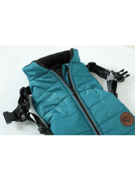 Zolux Kurtka puchowa z szelkami dla psa R.30 niebieska