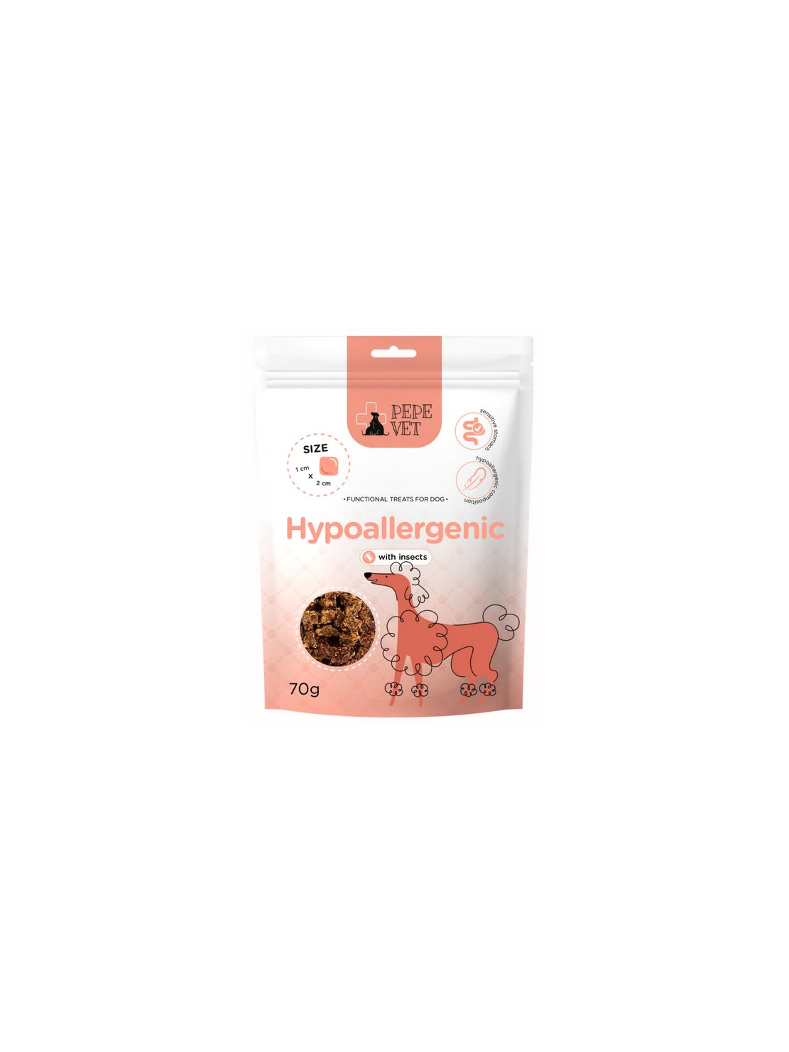 Paka Zwierzaka PEPE VET Przysmak funkcjonalny Hypoallergenic Insect 70g