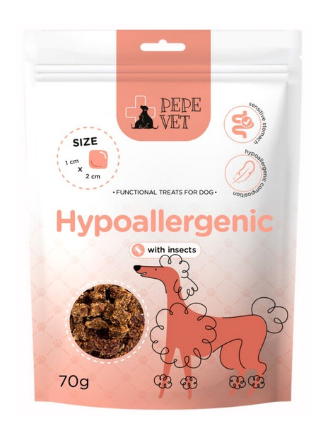 Paka Zwierzaka PEPE VET Przysmak funkcjonalny Hypoallergenic Insect 70g