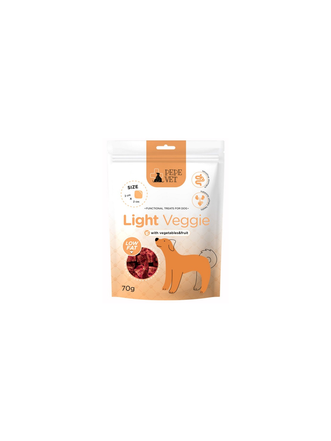 Paka Zwierzaka PEPE VET Przysmak funkcjonalny Light Veggie 70g