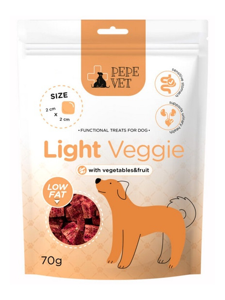 Paka Zwierzaka PEPE VET Przysmak funkcjonalny Light Veggie 70g