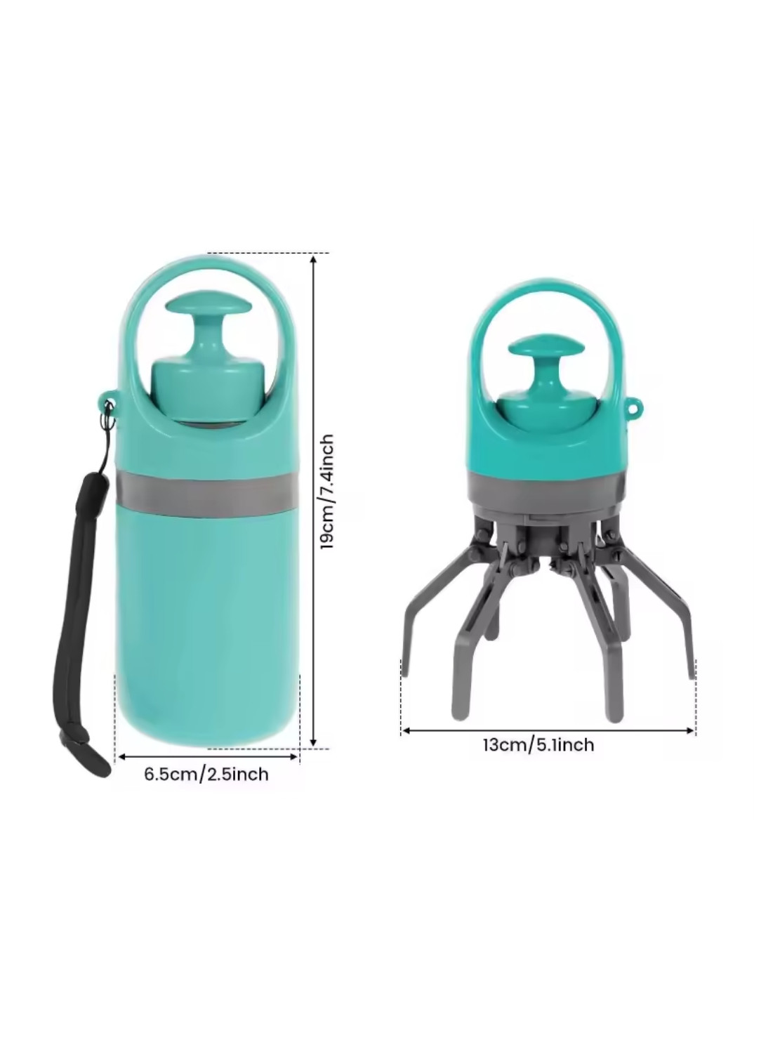 Ręczna przenośna łopatka do zbierania psich odchodów, chwytak, bezdotykowy