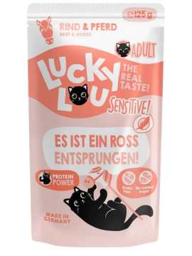 Lucky Lou Lifestage Sensitive Wołowina i konina saszetka 125g