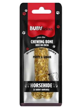 BUBAlicious Pure Line kość do żucia Puppy & Senior ze skóry końskiej 12 cm [8717]