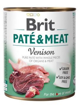 Brit Pate & Meat Dog Venison puszka 800g