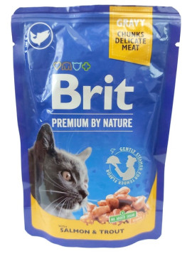 Brit Premium Cat Adult Łosoś + Pstrąg saszetka 100g