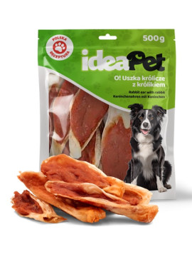 IdeaPet Uszka królicze z królikiem 500g