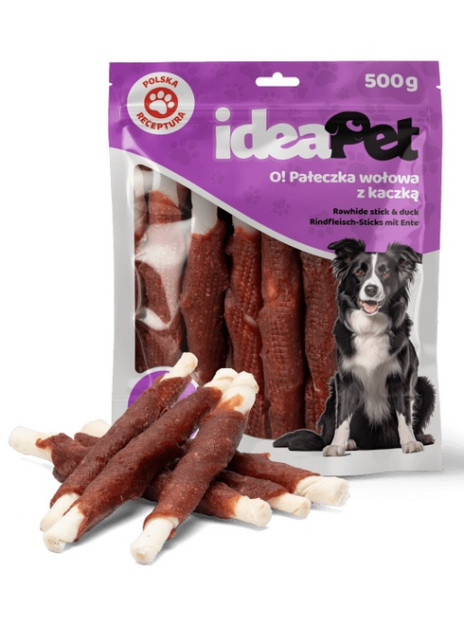 IdeaPet Pałeczki wołowe z kaczką 30cm 500g
