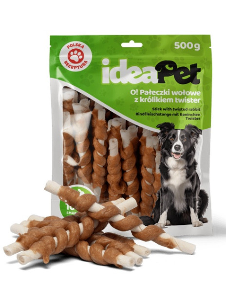 IdeaPet Pałeczki wołowe z królikiem Twister 500g