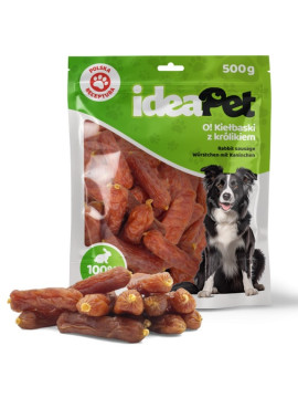 IdeaPet Kiełbaski z królikiem 500g