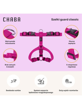 CHABA Szelki Guard M 2,0cm fuksja