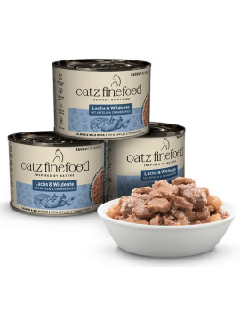 Catz Finefood Ragout in Sauce Łosoś i Dzika Kaczka (N.605) puszka 190g