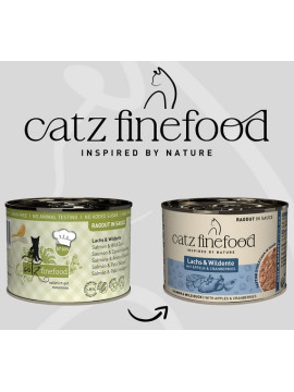 Catz Finefood Ragout in Sauce Łosoś i Dzika Kaczka (N.605) puszka 190g