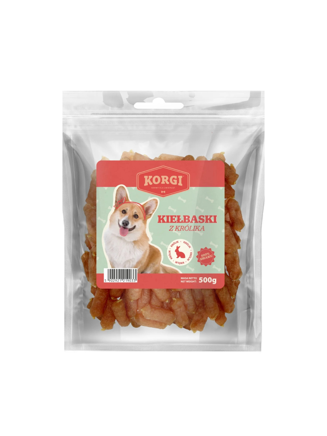 KORGI Kiełbaski z królika 500G