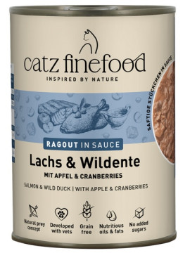 Catz Finefood Ragout N.605 Łosoś i Dzika Kaczka puszka 380g