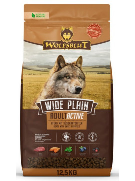 Wolfsblut Dog Wide Plain Active - konina i bataty 12,5kg