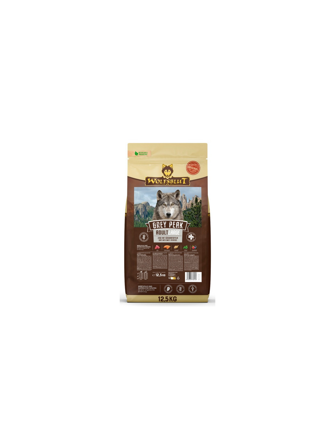 Wolfsblut Dog Grey Peak Large - koza i bataty 12,5kg