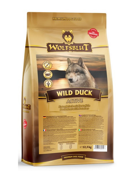 Wolfsblut Dog Wild Duck Active - kaczka i ziemniaki 12,5kg