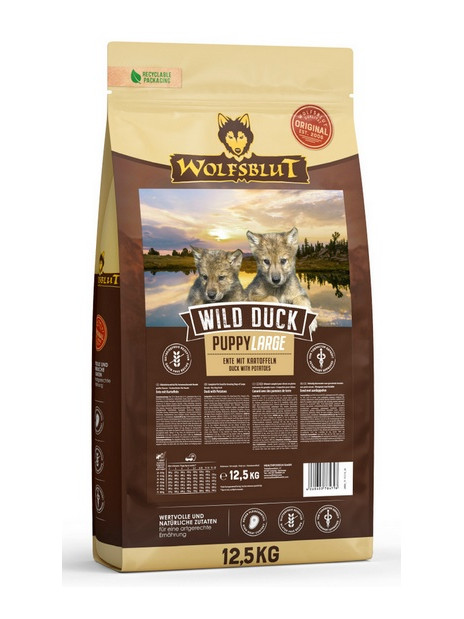 Wolfsblut Dog Wild Duck Puppy Large - kaczka i bataty 12,5kg