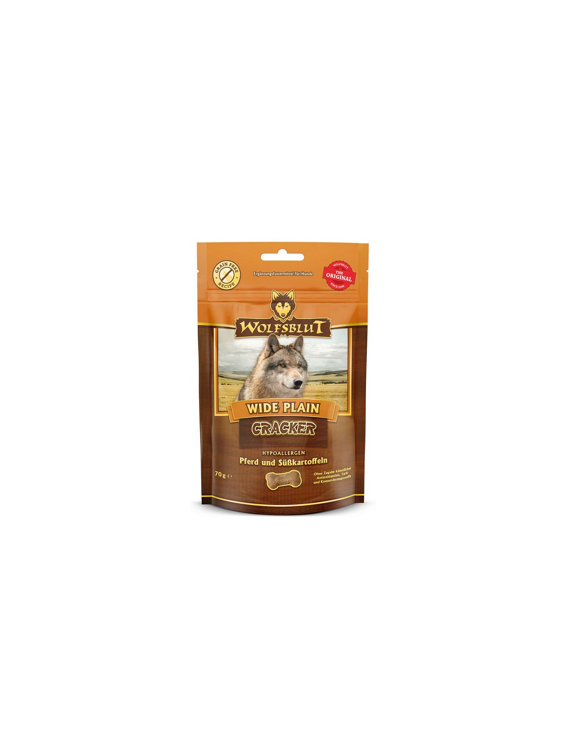 Wolfsblut Dog Cracker Wide Plain - konina i bataty 70g