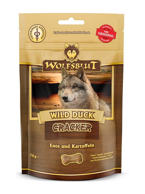 Wolfsblut Dog Cracker Wild Duck - kaczka i bataty 70g
