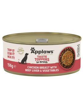 Applaws Dog Taste Toppers puszka z kurczakiem, wątrobą wołową i warzywami 156g