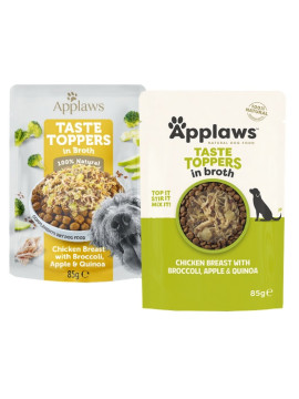 Applaws Taste Toppers Saszetka dla psa - kurczak, brokuł, jabłko i ryż w sosie 85g