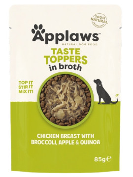 Applaws Taste Toppers Saszetka dla psa - kurczak, brokuł, jabłko i ryż w sosie 85g