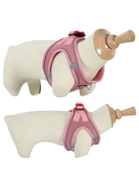 Zolux Szelki oddychające z siatki L różowe