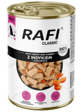 Rafi Pies Classic Indyk i marchewka w sosie 1240g